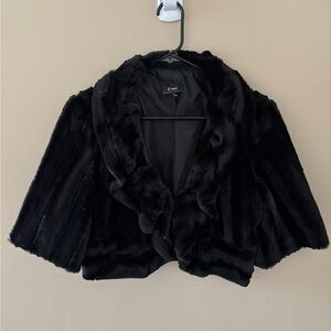 Bwear Black Faux Fur Teddy Jacket